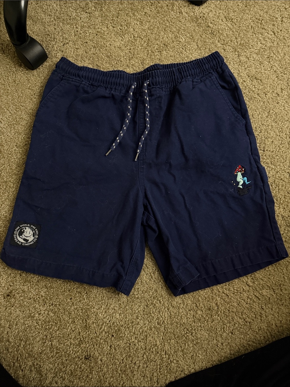 Men's Navy Casual Drawstring Shorts